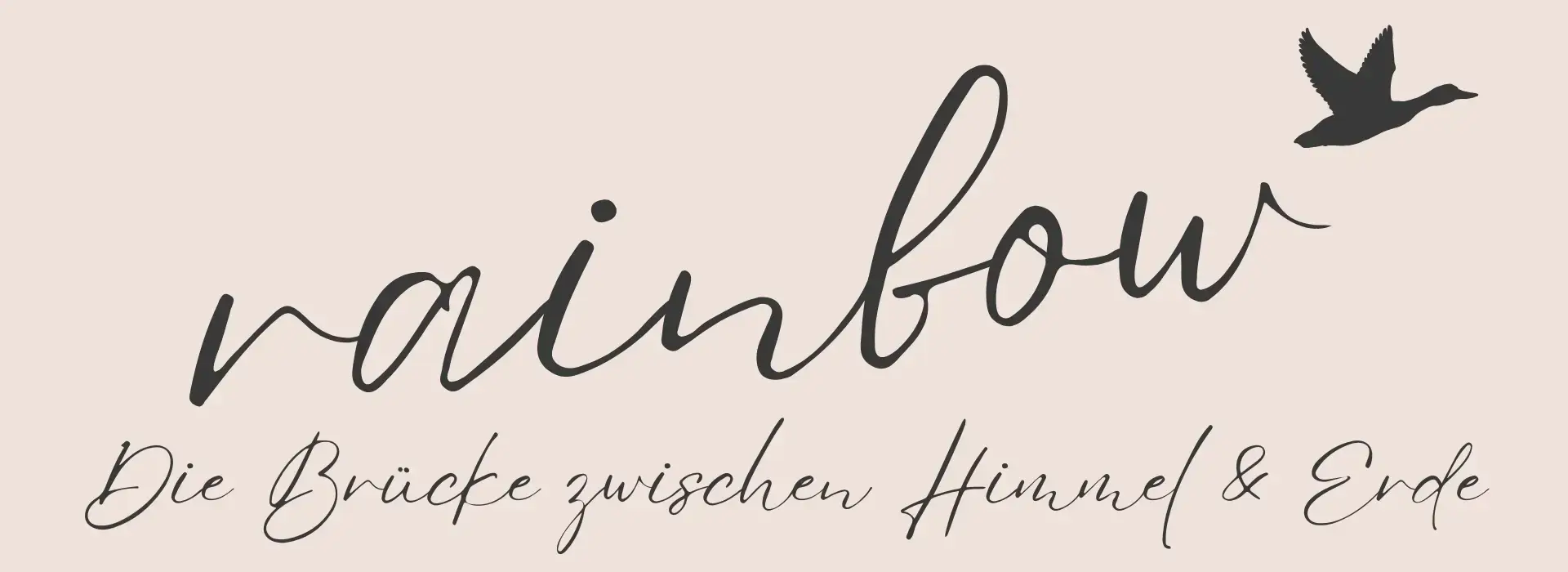 Logo von Rainbow – Die Brücke zwischen Himmel und Erde mit fliegender Gans.